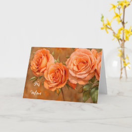 Cartão do Dia das Mães Orange Roses Art