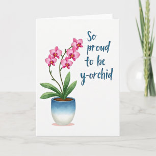 Cartão do Dia das Mães Orquídea Orgulhosa
