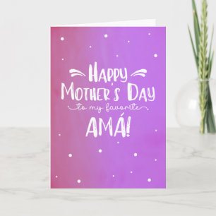 Cartão do Dia das Mães para a Amá
