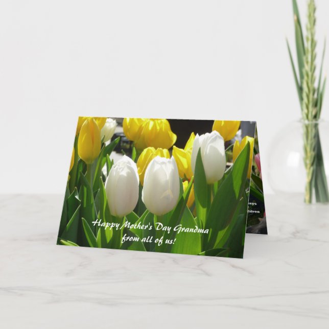 Cartão do dia das mães para a avó dos Grands (Frente)