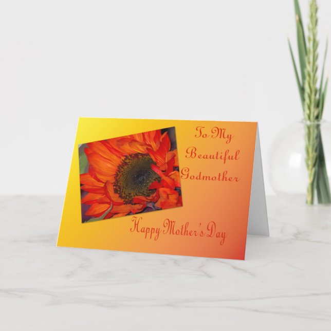 Cartão do dia das mães para a madrinha (Frente)