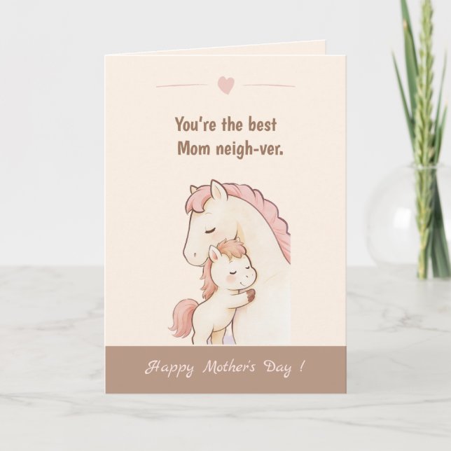 Cartão do Dia das Mães para a Melhor Mãe com Pun C (Frente)