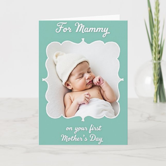 Cartão do Dia das Mães para Bebê Adormecido (Frente)