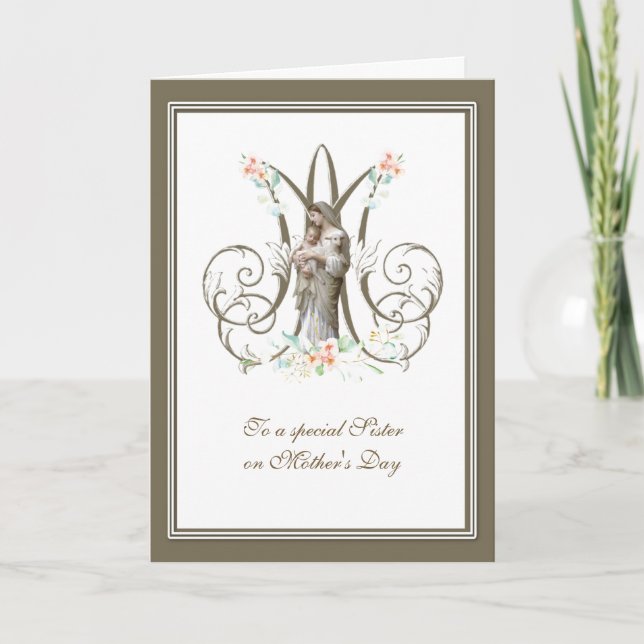 Cartão do Dia das Mães para Irmã Religiosa (Frente)