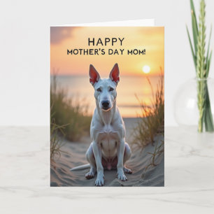 Cartão do Dia das Mães para Mãe Cachorro Feliz