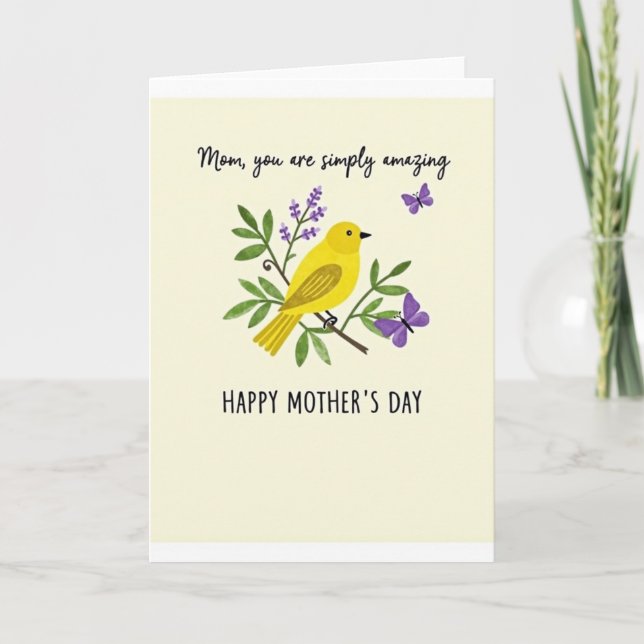 Cartão do Dia das Mães para Mãe Incrível (Frente)