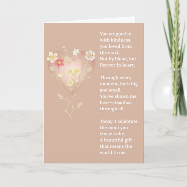 Cartão do Dia das Mães para Mamãe Adicional (Frente)