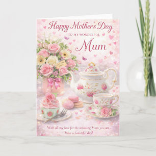 Cartão do Dia das Mães para Mamãe – Design Floral 