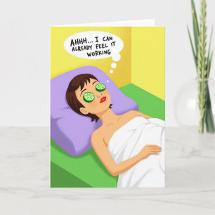 Cartão do Dia das Mães para Mulher Relaxada