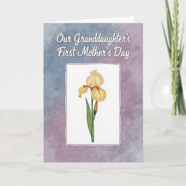 Cartão do Dia das Mães para Netas Floral (Frente)