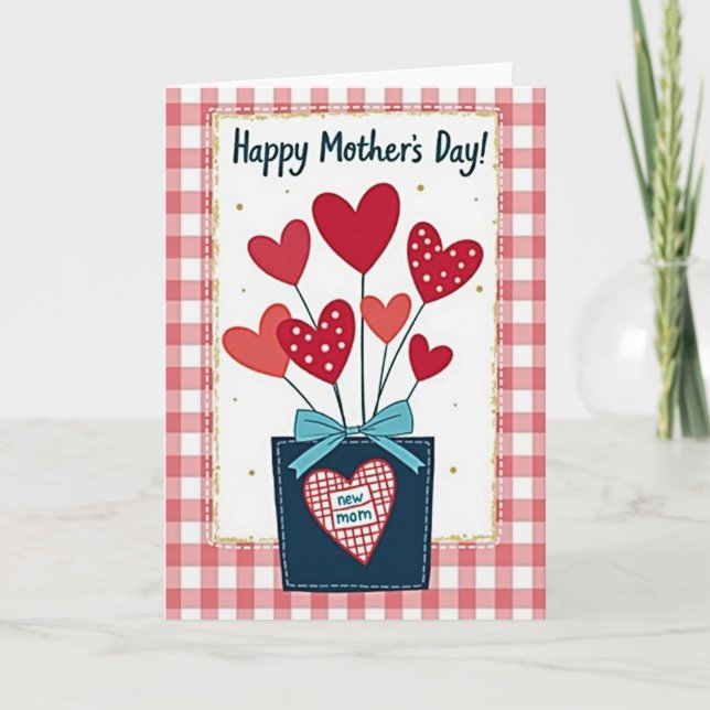 Cartão do Dia das Mães para Nova Mãe (Frente)
