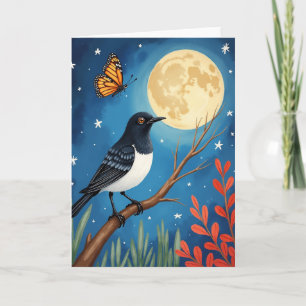 Cartão do Dia das Mães para Pássaros Noturnos