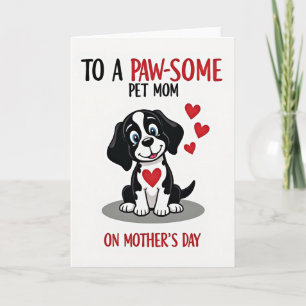 Cartão do Dia das Mães para Pet Mãe Incrível