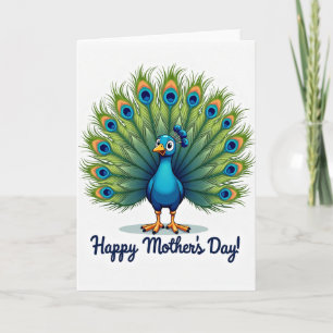 Cartão do Dia das Mães Pássaro Azure