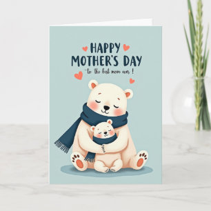Cartão do Dia das Mães Pastel Bears