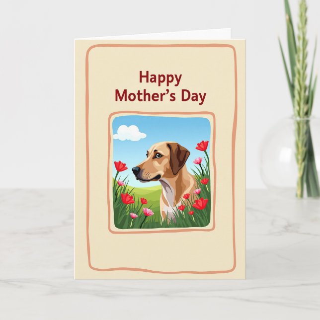 Cartão do Dia das Mães Pasto de Cachorro (Frente)