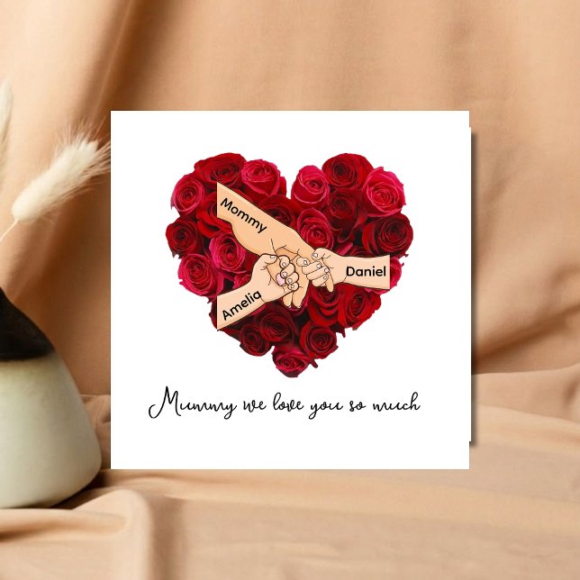 Cartão do Dia das Mães Personalizado Mamãe Nós Te  (Criador carregado)