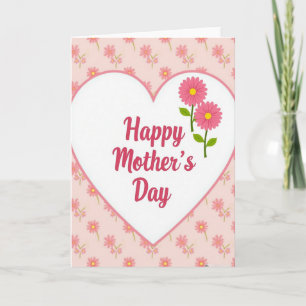 Cartão do Dia das Mães Pink Daisy