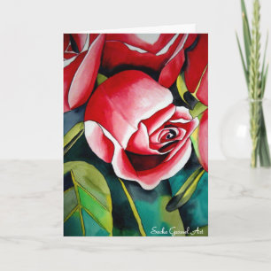 Cartão do Dia das Mães Pink Rosebud com poema