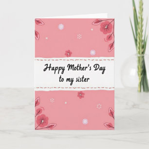 Cartão do Dia das Mães Pink Sister