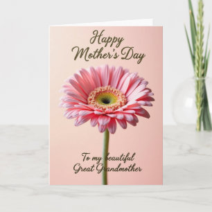 Cartão do Dia das Mães Rosa de Pêssego Daisy
