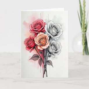 Cartão do Dia das Mães Rosa Vibrante