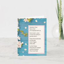 Cartão do Dia das Mães sem Mãe - Poema