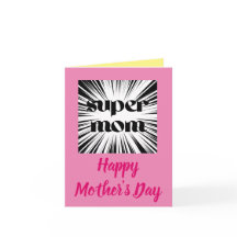 Cartão do Dia das Mães Super-Herói para Mamãe