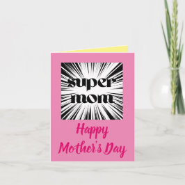 Cartão do Dia das Mães Super-Herói para Mamãe