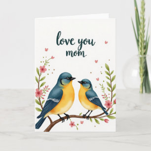 Cartão do Dia das Mães Sweet Birds