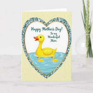 Cartão do Dia das Mães Sweet Ducklings