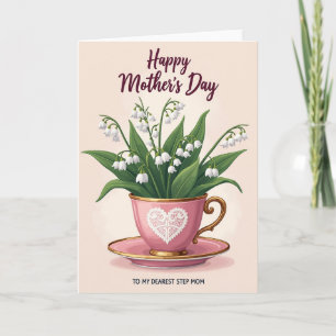 Cartão do Dia das Mães Sweet Pink Teacup