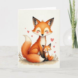 Cartão do Dia das Mães Sweet Vulpine