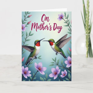 Cartão do Dia das Mães Teal Bird