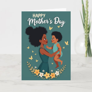 Cartão do Dia das Mães Teal Embrace