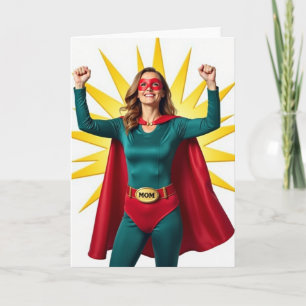 Cartão do Dia das Mães Teal Hero