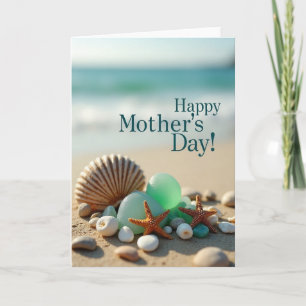 Cartão do Dia das Mães Tesouros da Praia