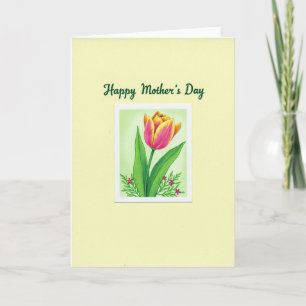 Cartão do Dia das Mães Tulipa Floral