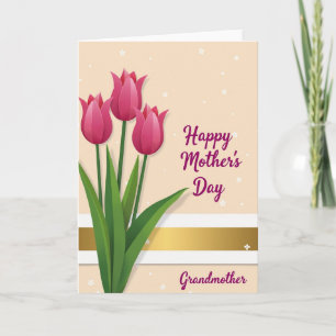 Cartão do Dia das Mães Tulipas Elegantes