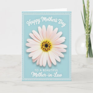 Cartão do Dia das Mães Turquesa Florido
