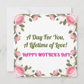 Cartão do Dia das Mães – Um Dia Para Você!
