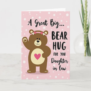 Cartão do Dia das Mães Urso de Pata Amoroso