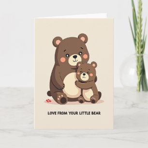 Cartão do Dia das Mães Urso Pardo