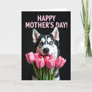 Cartão do Dia das Mães Velvet Tulip Dog