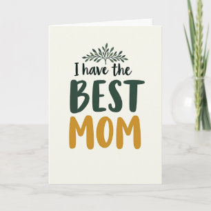 Cartão do Dia das Mães Verdant Melhor Mamãe