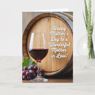Cartão do Dia das Mães Vinho Carmesim