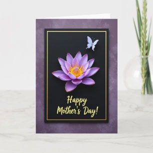 Cartão do Dia das Mães Violet Lotus