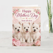 Cartão do Dia das Mães Westie de Todos Nós