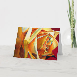 Cartão do Dia das Mães Yellow Rose Art com poema