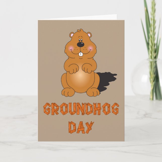 CARTÃO DO DIA DE GROUNDHOG (Frente)